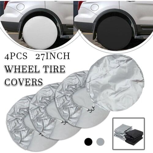 4pcs 27inch Car Wheel Tire Covers Case Car Tires Storage Bag Vehicle Wheel Protector for RV Truck Car Camper Trailer car styling