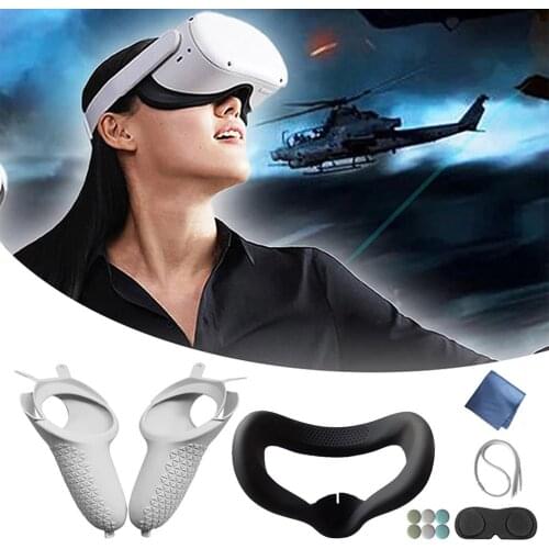 VR Accessories Protective Cover For Oculus Quest 2 VR Touch Controller Case With Knuckle Strap Handle Grip For Oculus Quest 2