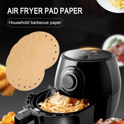 100pcs/set Air Fryer Pad Paper Household Barbecue Paper Oven Baking Paper Steamer Paper For Bamboo Steamer, Steaming Basket