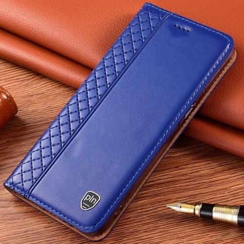 Case for Sharp Aquos Android One X3 Flip Plaid style Genuine Leather wallet Cover for Aquos V / Zero 2 Phone cases