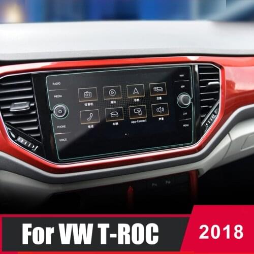 For Volkswagen VW T-ROC T ROC 2018 2019 2020 Tempered Car GPS Navigation Screen Protector Film Touch Display Sticker Accessories