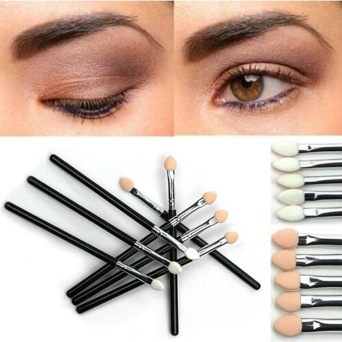 For Women Girls Rubber Sponge Foundation Blending Dual Color Beauty Tool Applicator Eye Shadow Brush Makeup Brush