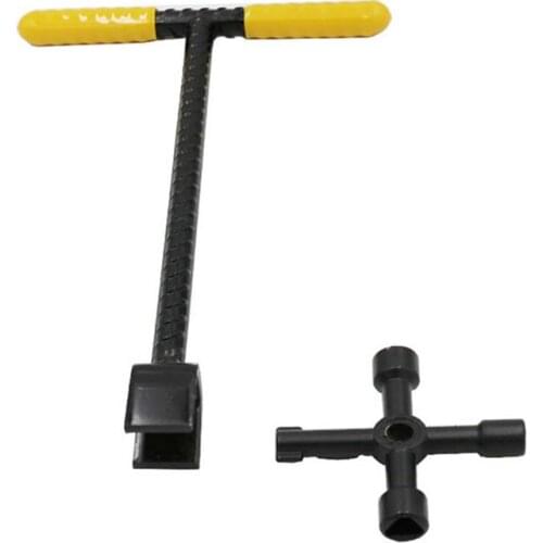 Water Meter Wrench Multifunctional T-shaped Handle Tool Hexagon Wrench T Handle Key Wrench Spanner Water Shut-off Valve Wrench