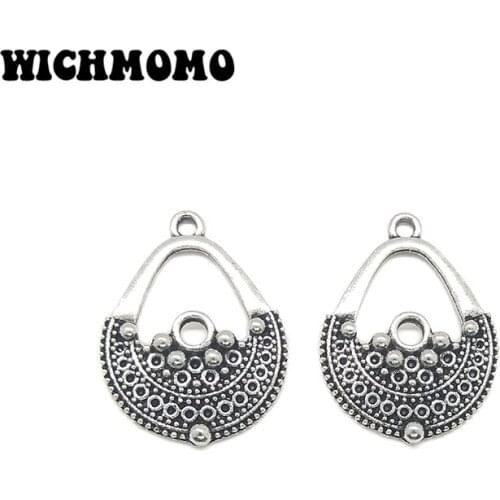 New Fashion 28*21mm 6 Pieces/bag Cute Romantic Water Drop Zinc Alloy Charms Pendants Diy Necklaces Bracelets Accessories