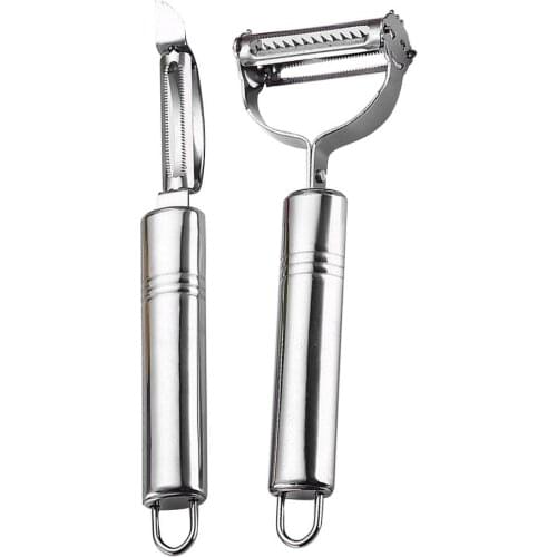 Stainless Steel Peeler Grater 2-piece Kitchen Gadget Set Potato Vegetable Slicer Manual Kitchen Accessories Cooking Tools Pastry