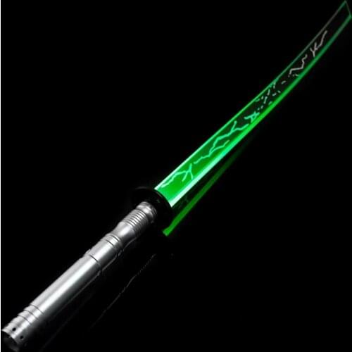 11 Color Changing RGB Laser Heavy Sword Duel Sound Lightsaber Foc Lock Up Metal Handle Blaster Light Saber Cosplay Toy Gift