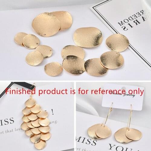 Diy jewelry making 30pcs/lot 10mm 15mm 25mm geometry rounds wave shape copper flaoting locket charms fit earring pendants