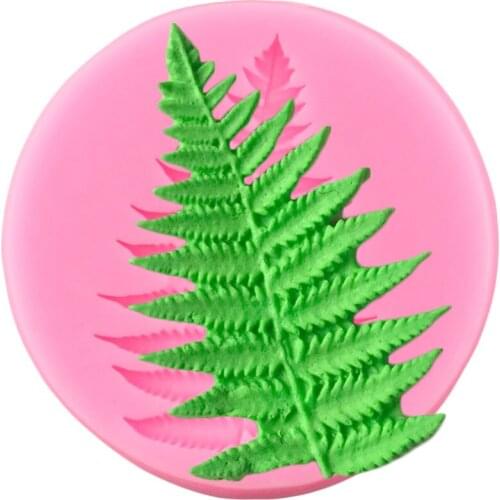 Fern Leaf Border Lace Silicone Molds Leaves Cupcake Topper Fondant Cake Decorating Tools Candy Clay Chocolate Gumpaste Moulds