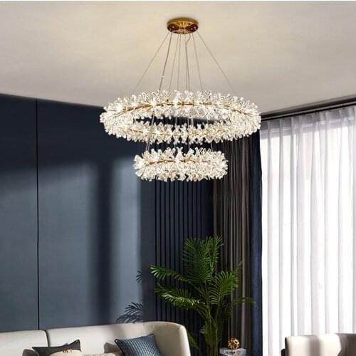 Modern Garland Ring Art Led Pendant Lights Lustre Lamp Bedroom Living Dining Room Indoor Lighting Decor Hanging Light Fixture