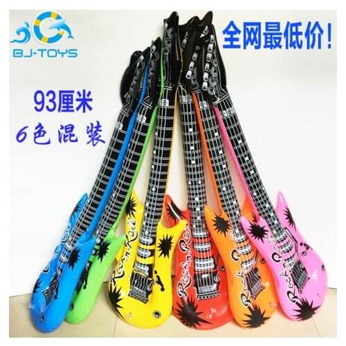 Party Favors 88cm fashion Inflatable Stick Simulation Musical Instrument Inflatable Toy fashion Guitar Children Toys