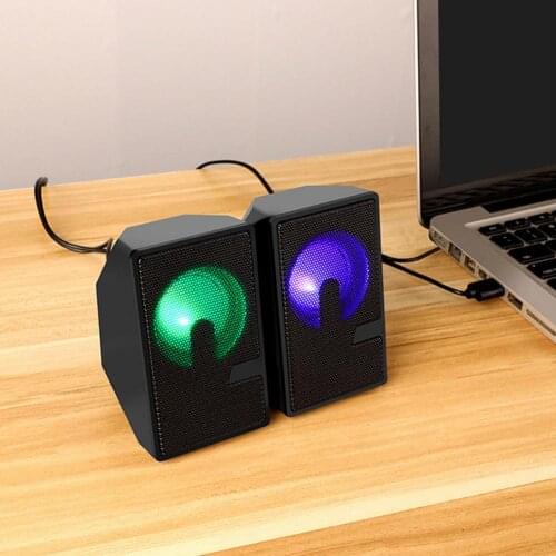 USB Wired Computer Subwoofer Speaker Heavy Bass 360-degree Three-dimensional Surround For Laptop Computer Desktop Loudspeakers