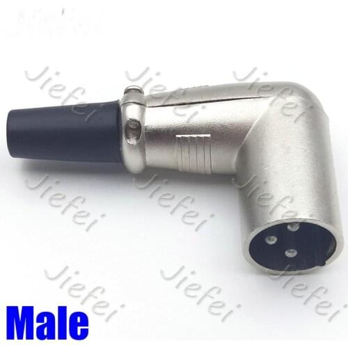 XLR 3-Pin Male Plug Right Angle Microphone Plug connector