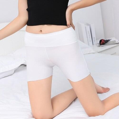 Yasemeen High Waist Ice Silk Seamless Women Underwear Seamless Invisible Safety Pants Hotsale BreathableThree Security Pants