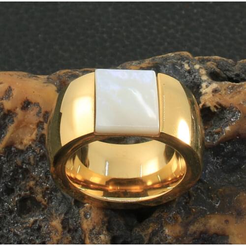 Stainless Steel Jewelry Gold Color Rings Wholesale Fashion Gift Newest Free Shipping For Women RBJZAVBF