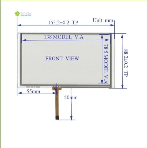 ZhiYuSun Wholesale 2PCS/lot 062086 155mm*88mm NEW 6.2 inch 4 line For GPS Car DVD touch screen panel 155*88 Sensor glass
