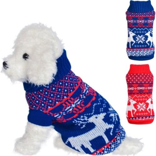 Winter Dog Sweater Small Dog Clothes Puppy Sweater For Pet Dog Knitting Crochet Cloth Christmas Dog Sweater Decoration