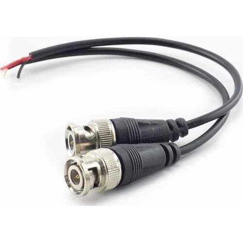 1Pc BNC Female Connector to Female Adapter DC Power Pigtail Cable CCTV Line BNC Connectors Wire for CCTV Camera Security System