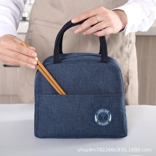 1PCs Fresh Cooler Bags Waterproof Nylon Portable Zipper Thermal Oxford Lunch Bags For Women Convenient Lunch Box Tote Food Bags
