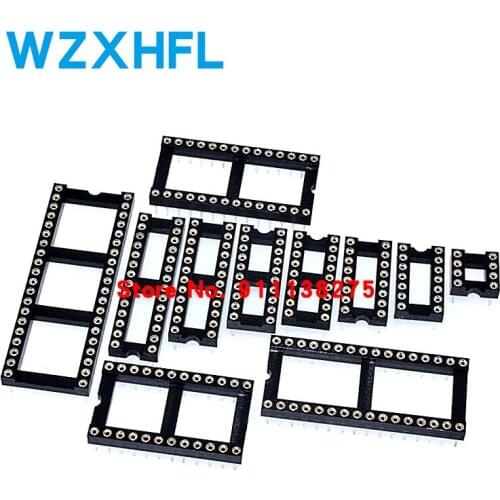 10PCS Round Hole IC socket Connector DIP 6 8 14 16 18 20 24 28 40 pin Sockets DIP6 DIP8 DIP14 DIP16 DIP18 DIP20 DIP28 DIP40 pins
