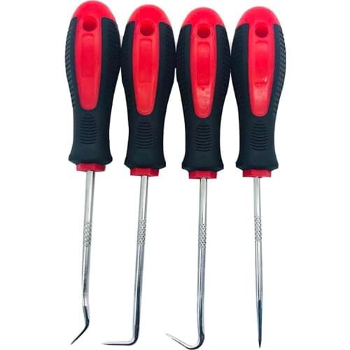 4pcs Extra Long Hook And Pick Car Automotive Set Seal Remover Craft Hobby Tool Straight/Offset/90 Degree/O-Ring Hook Pick