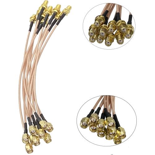 5-10Pcs RG316 SMA Male Plug to SMA Female Jack Bulkhead Nut Connector RF Pigtail Coax Jumper Cable 4inch~10FT