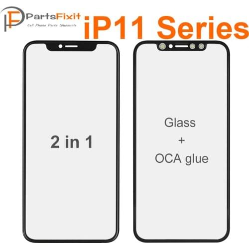 5pcs 2in1 Premium Front Glass with OCA for iPhone11pro/11pro Max LCD Screen Front Glass Lens with OCA Preinstalled