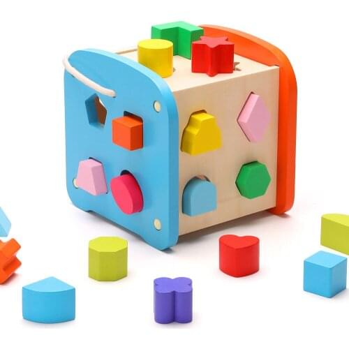 5 In 1 Play Methods Baby Wooden Toys Kids Colorful Playing Funny Toy Large Around Beads Educational Toy Children Gifts Math Toys