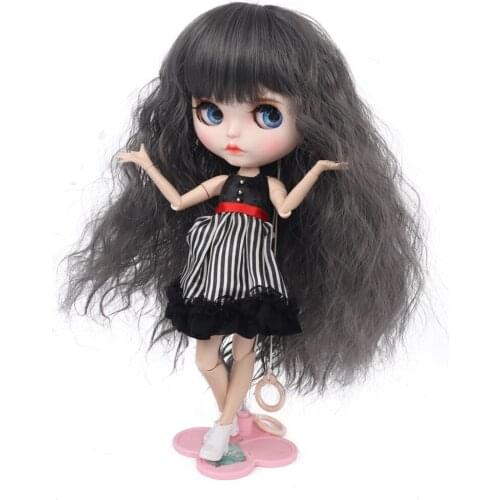 Aidolla Blyth Dolls Wig Long Bangs Curly Hairs Natural Color High Temperature Fiber Doll Accessories For DIY BJD Doll