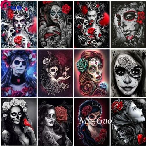 Diamond Painting Personality Skull Mask Embroidery Diamond Mosaic Cross Stitch Square Drill Round Drill Home Hanging Painting