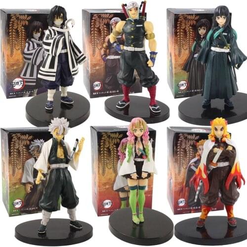 Anime Demon Slayer Figure Kamado Tanjirou Nezuko Action Figures PVC Model Toys Zenitsu Figurine Inosuke Kimetsu No Yaiba Figura