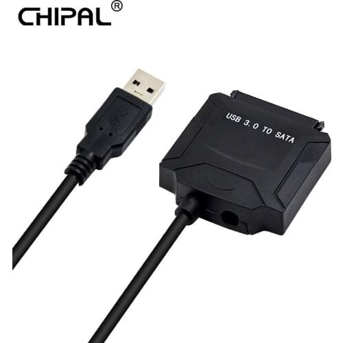 CHIPL USB 3.0 SATA 3 Cable Sata to USB Adapter Up to 6 Gbps Support 2.5 Inches External SSD HDD Hard Drive 22 Pin Sata III Cable