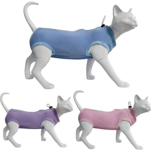 Pet Cat Anti-licking Recovery Suit Surgery Rehabilitation Protection Suit Pet Care Breathable Clothes Small Dog Cat Accessories