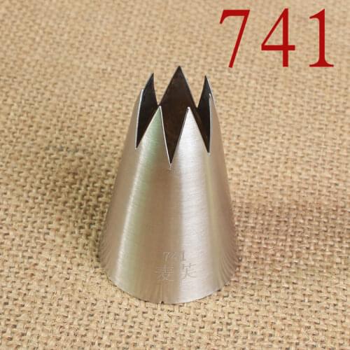 Maifu 741# Straight 7-Tooth Cream Decorating Mouth 304 Stainless Steel Baking DIY Tool Extra Large