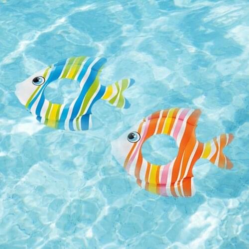 Cartoon Baby Swimming Ring Pool Float Inflatable Lovely Fish Swimming Circle Baby Seat Swimming Pool Toys Party