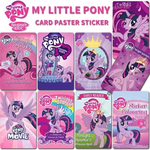 My Little Pony Card Paster Sticker Twilight Sparkle Rainbow Dash Pinkie Pie Rarity Anime Movie Favorites Collect