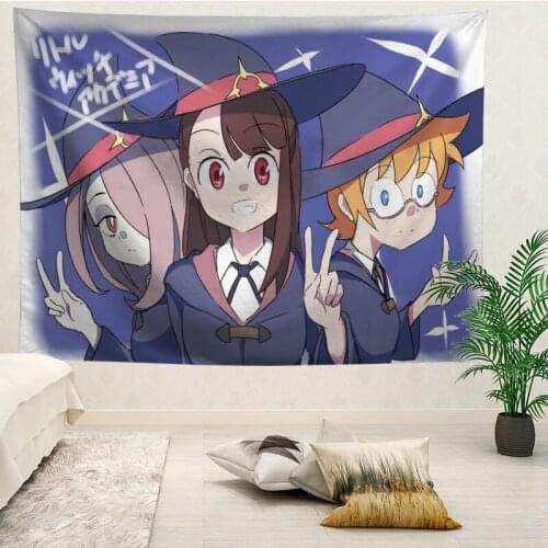 Custom Little Witch Academia Hanging Tapestry Home Party Decoration Tapestries Photo Background Cloth Table Cloth Wall Tapestry