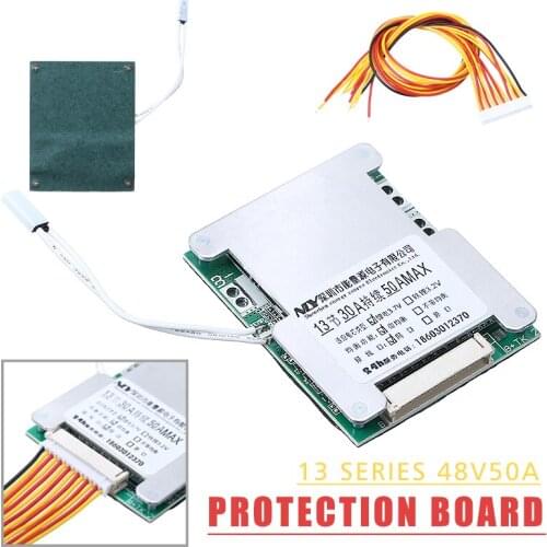Newest 13S 48V 50A 18650 Li-ion Battery Pack BMS Protection Equalizer PCB Board Li-ion Lithium Batteries Charge Board