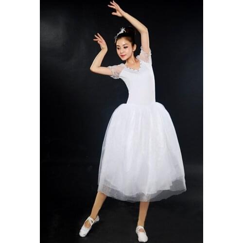 New 2017 Women Classical Professional Long Ballet Lyrical Dance Dress Ballerina Tutu Skirt Adult Long Lyrical Dress