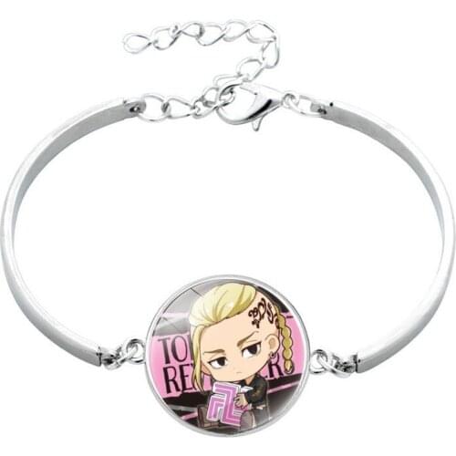 Wholesale 5 Pcs 2021 Tokyo Revengers Bracelets Japanese Anime Figues Glass Embellished Hand Accessories for Women Jewelry Gifts