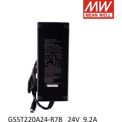 Original Meanwell GST220A24-R7B 221W 24V 9.2A power supply AC/DC Level VI Mean well desktop Adaptor with PFC