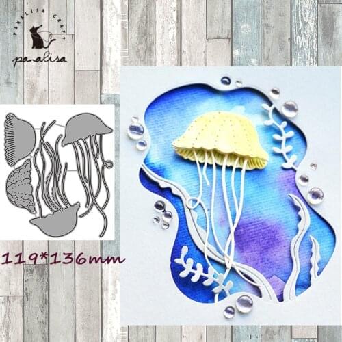Panalisacraft Ocean Jellyfish Metal Cutting Dies Craft Dies Scrapbooking Card Making Album Embossing Stencil DieCut Decoration