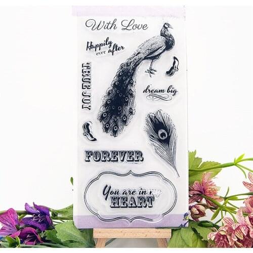 PANFELOU queen of the peacock Transparent Clear Silicone Stamp/Seal DIY scrapbooking/photo album Decorative clear stamp sheets