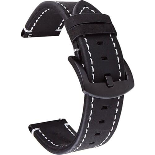 Watch Band 24mm 22mm 21mm 20mm 19mm 18mm Retro Quick Release Leather Watchband Replacement Watch Strap Belt Wristband Accessory