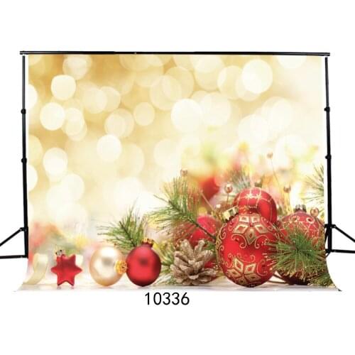 Christmas Background Vinyl Photography Backdrops Computer Printed Christmas Red Ball Sparkle Wall for Photo studio Party