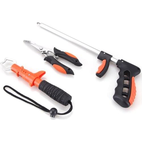 Stainless Steel Professional Fish Gripper Fish Lip Control Ruler Fishing Tool Carp Fishing Clamp Clip Tackles Fishing Tool