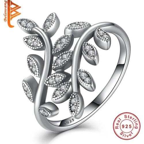 Crystal Rings Silver 925 Sterling Jewelry Women Rings Flower Silver Femme Engagement Ring Accessories