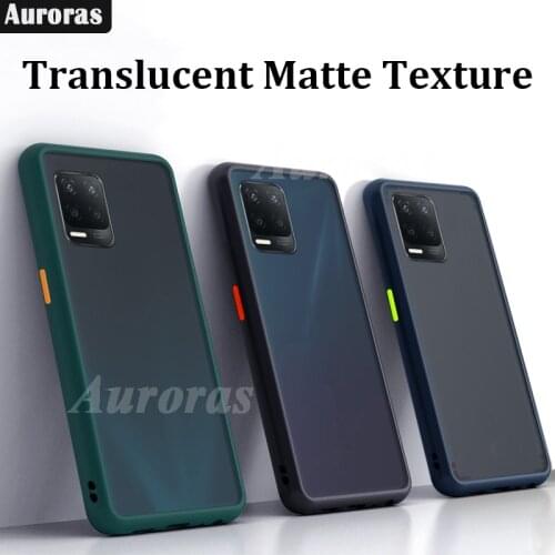 Auroras For Realme 8 5G Case Matte Hard Cover Translucent Skin Shockproof Case For Realme 8 Pro Cover Narzo 30 5G