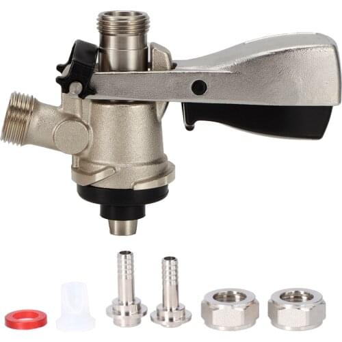 Beer Tap G5/8 S Type Brewing Draft Beer Keg Taps Coupler Dispenser for Home Bars Pubs Restaurants growler