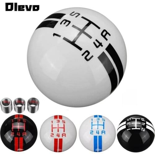 Universal 5-Speed Car Gear Shift Knob for Ford Mustang GT500 Manual GearShift Shifter Stick Lever Pen Arm POMO MT Head Ball New