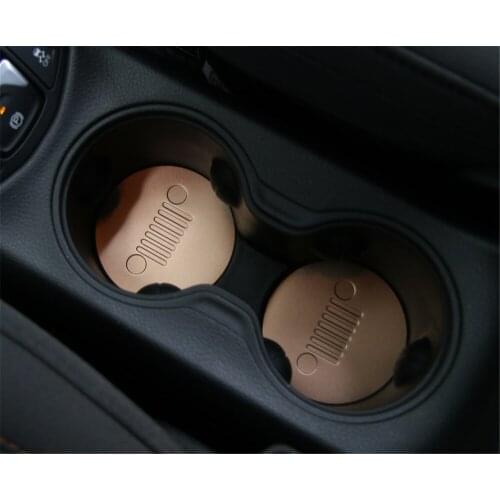 ALU Interior Decoration Front Cup Mat Cover Trim for Jeep Compass 2017+ Stylish Colorful Car Decal Sticker Car Accessories